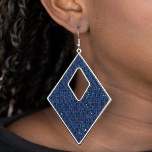 Woven Wanderer - Blue Earrings